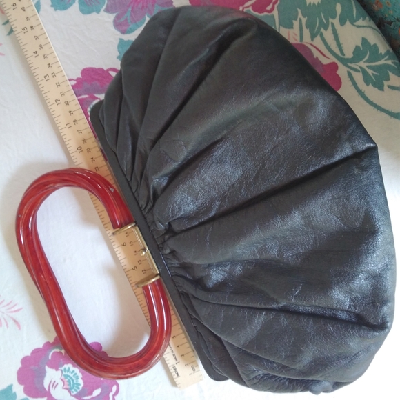 Vintage Ingber Leather and Resin Handbag - Picture 2 of 12